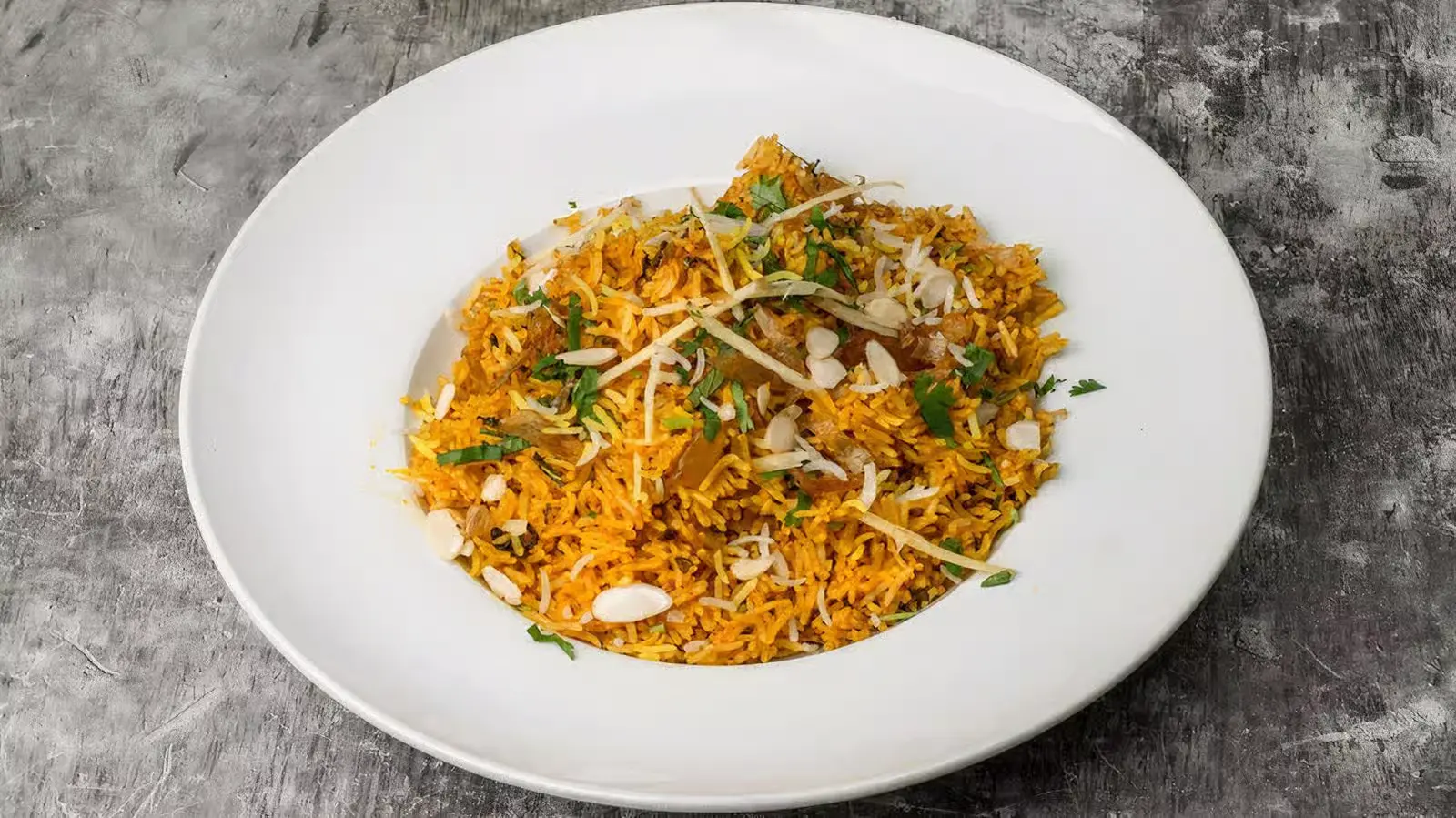 Delicious chicken biryani at Spicy Delight Indian Bistro & Bar in Edmonton, AB